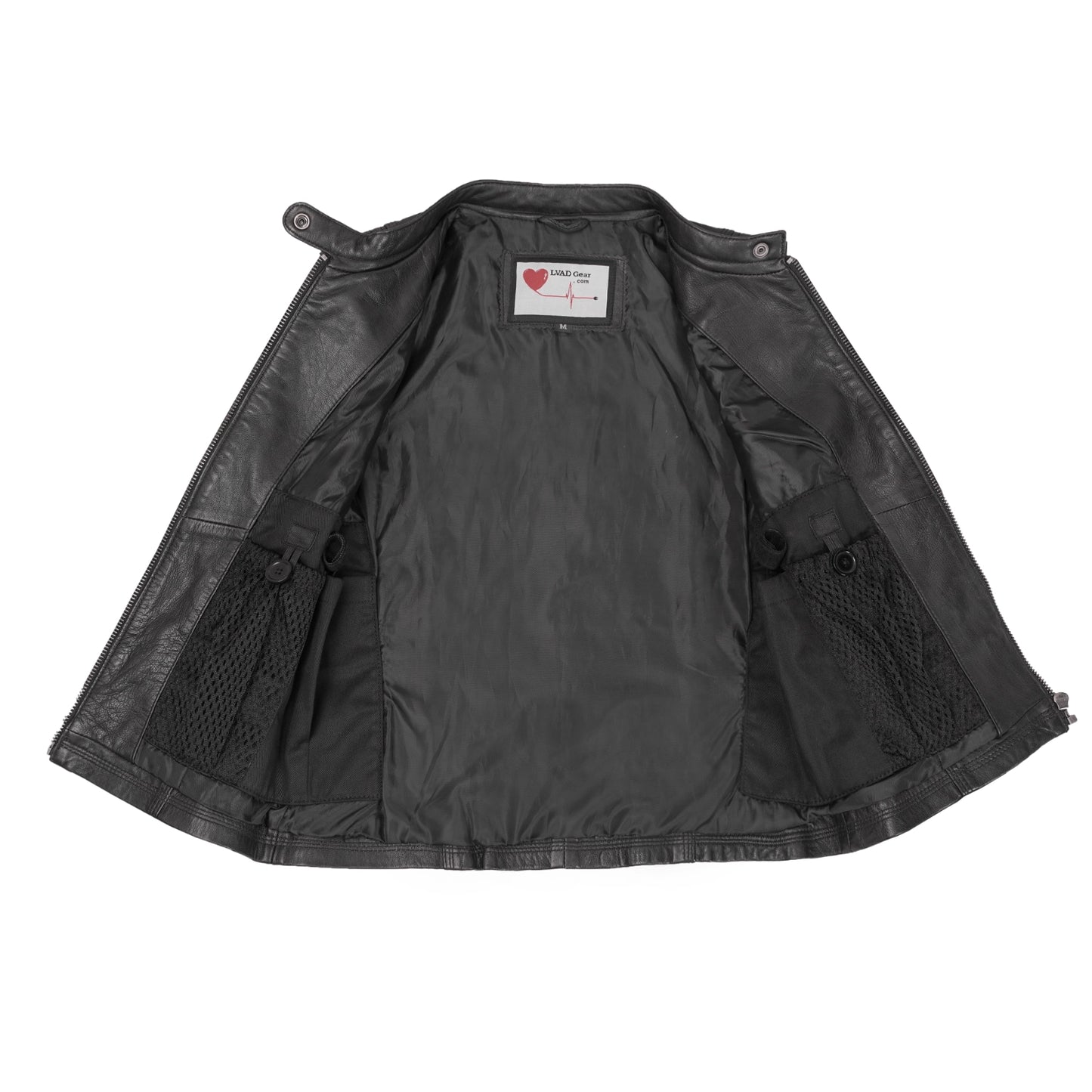 LVAD Heartmate Women's Leather Jacket – Black