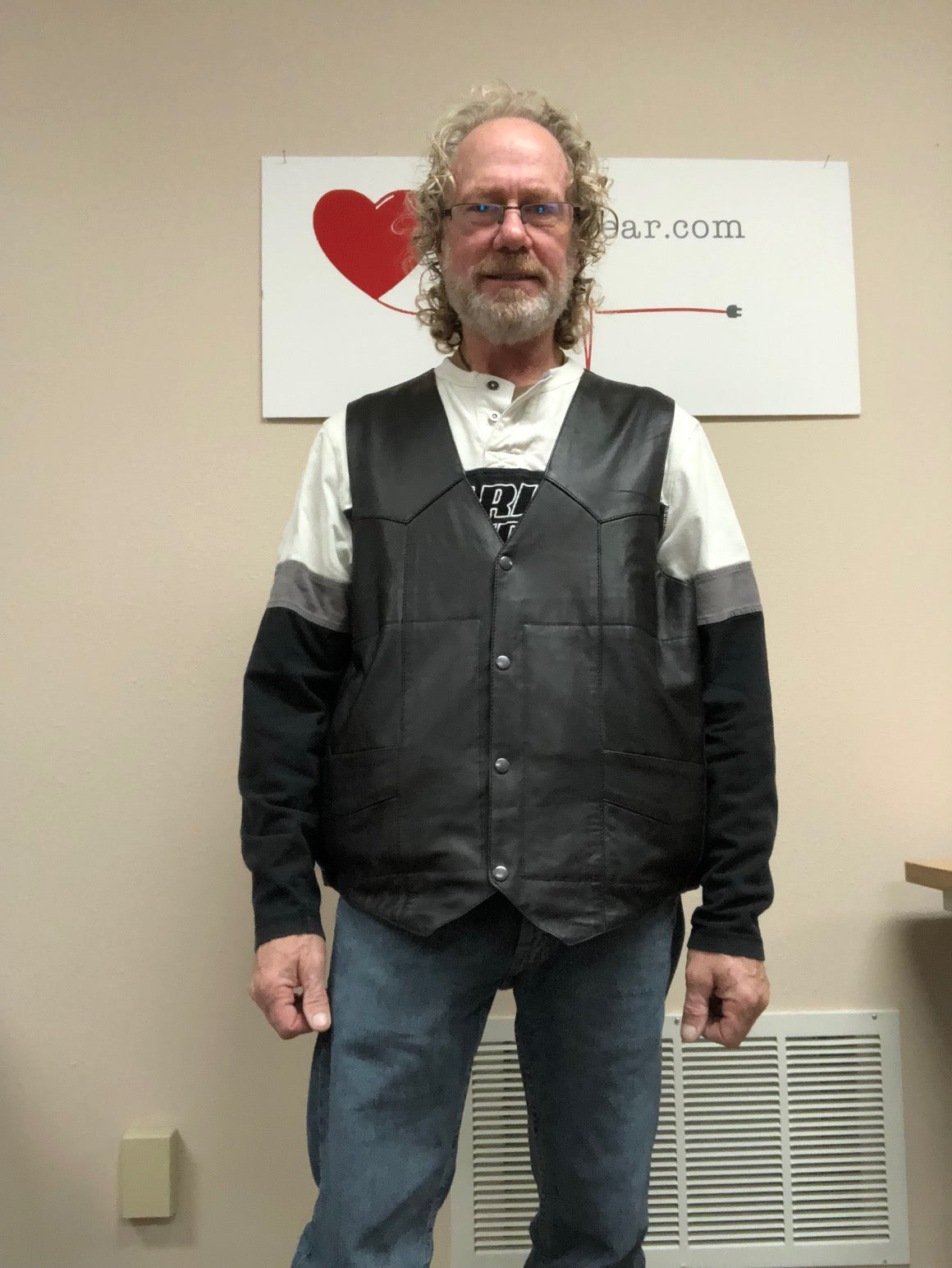 Men's Leather LVAD Vest