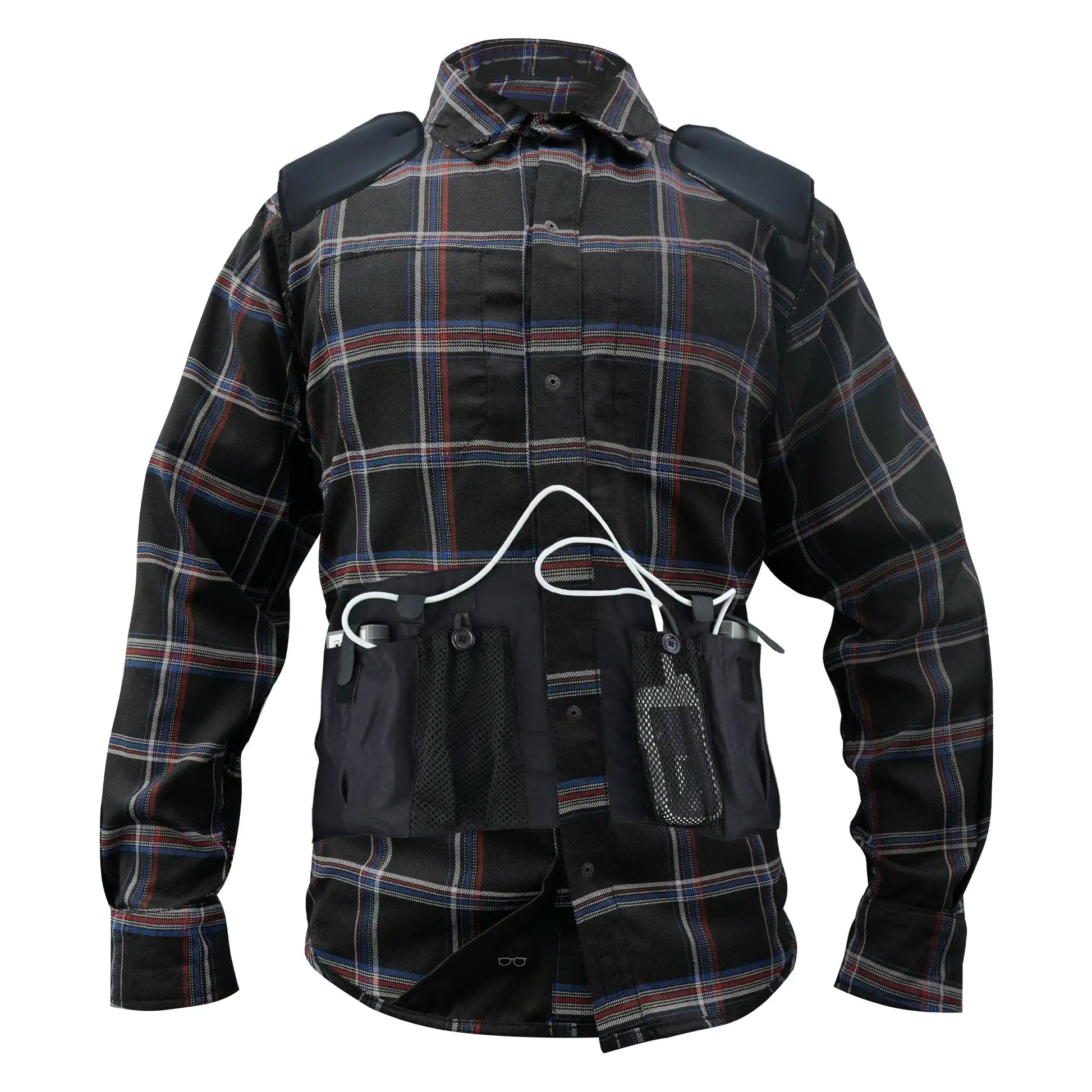 LVAD Men’s Flannel Shirt Black, Red & Blue