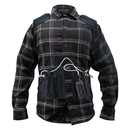 LVAD Men’s Flannel Shirt Black, Red & Blue