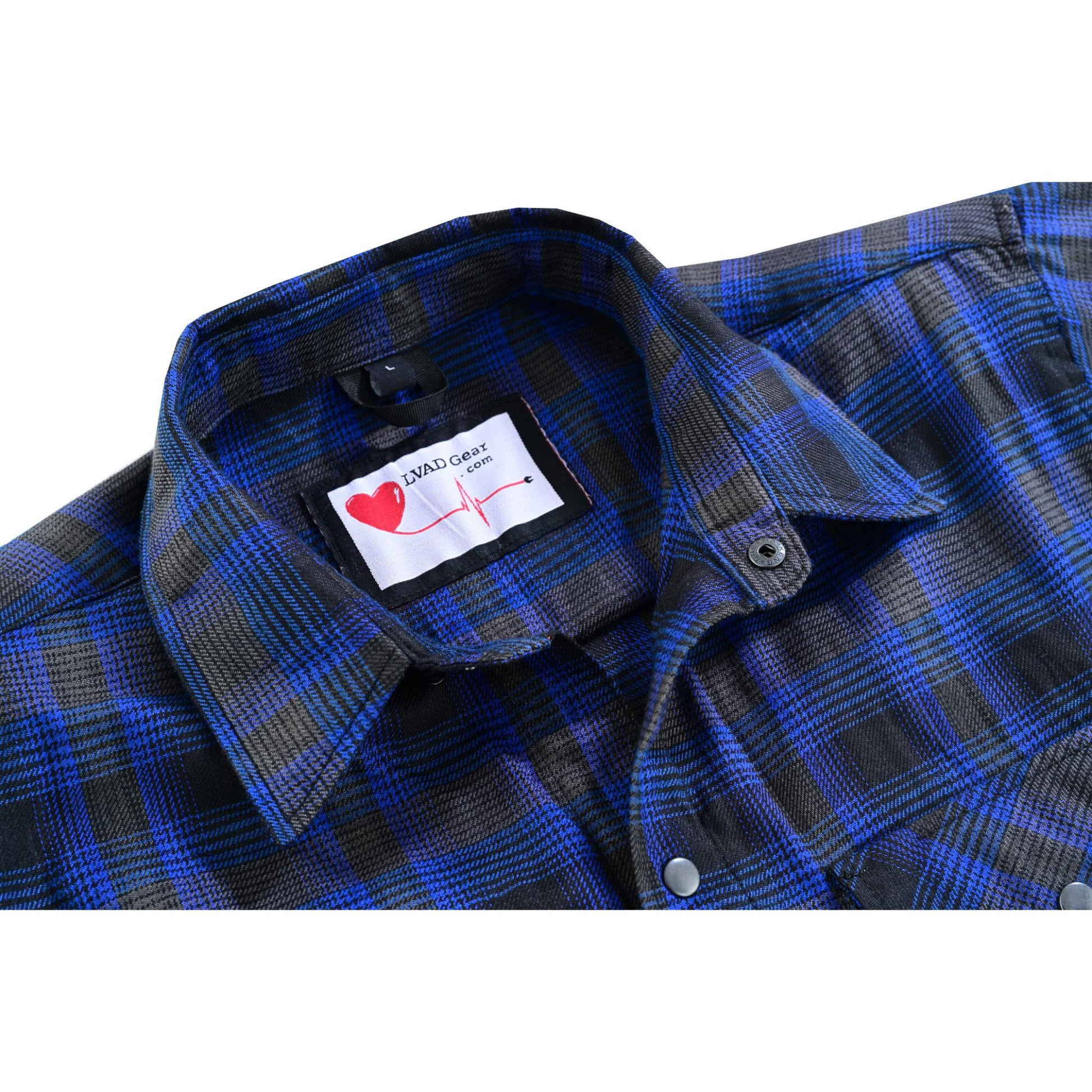 LVAD Men’s Flannel Shirt Daze Blue & Black