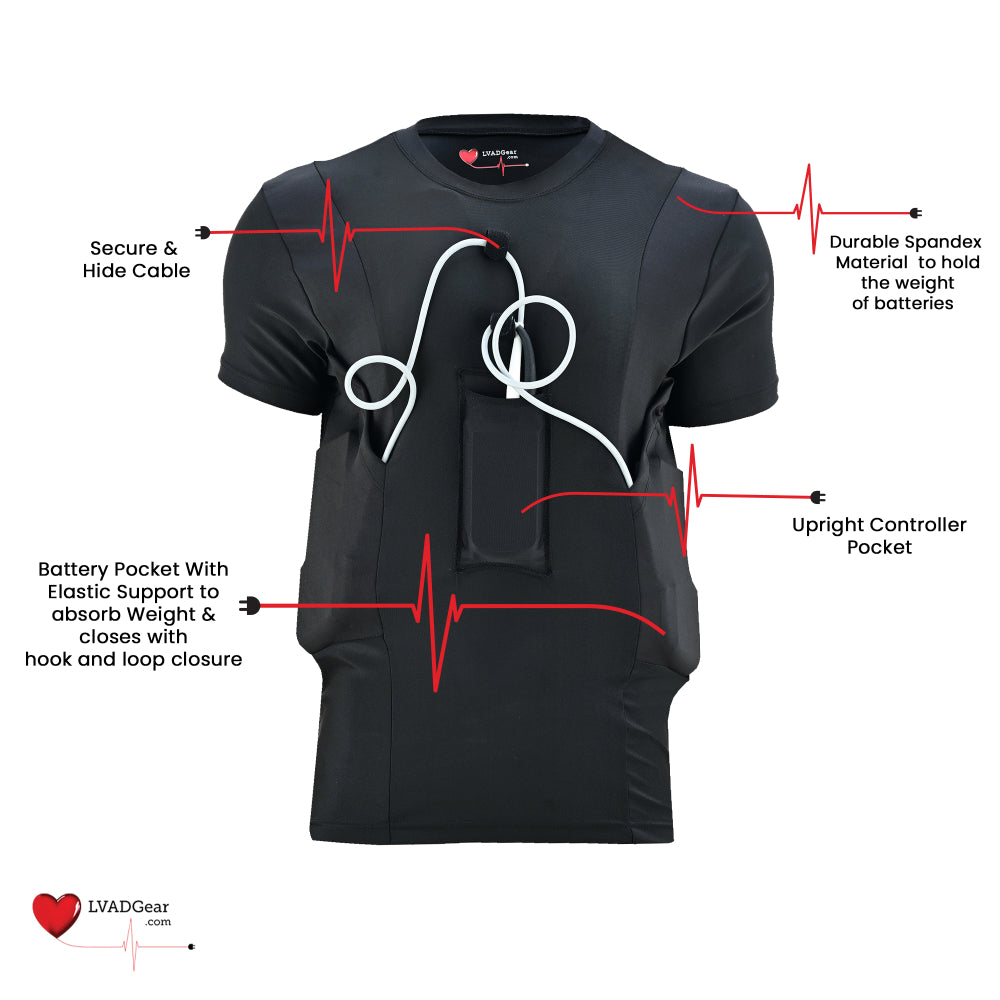 LVAD HeartMate Women Shirt Black