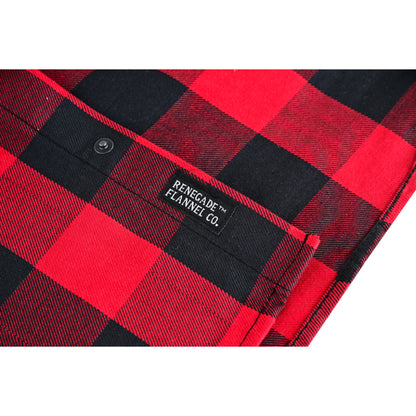 Men’s Red and Black Sleeveless Flannel