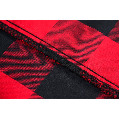 Men’s Red and Black Sleeveless Flannel