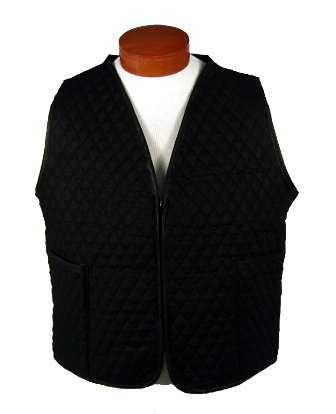 Ladies Black Quilted Vest for LVAD's