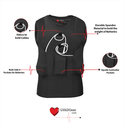 LVAD Women Tank Top for HeartMate Black
