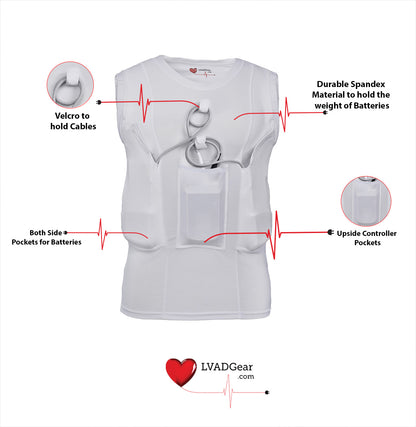 LVAD Women Tank Top for HeartMate White