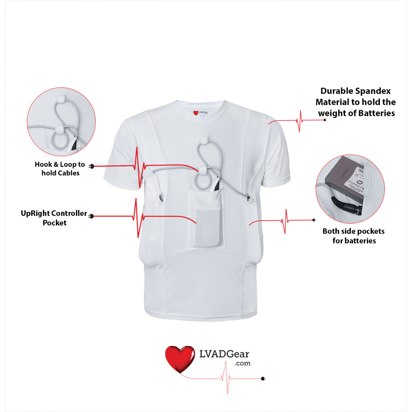 LVAD HeartMate Men’s Shirt – White
