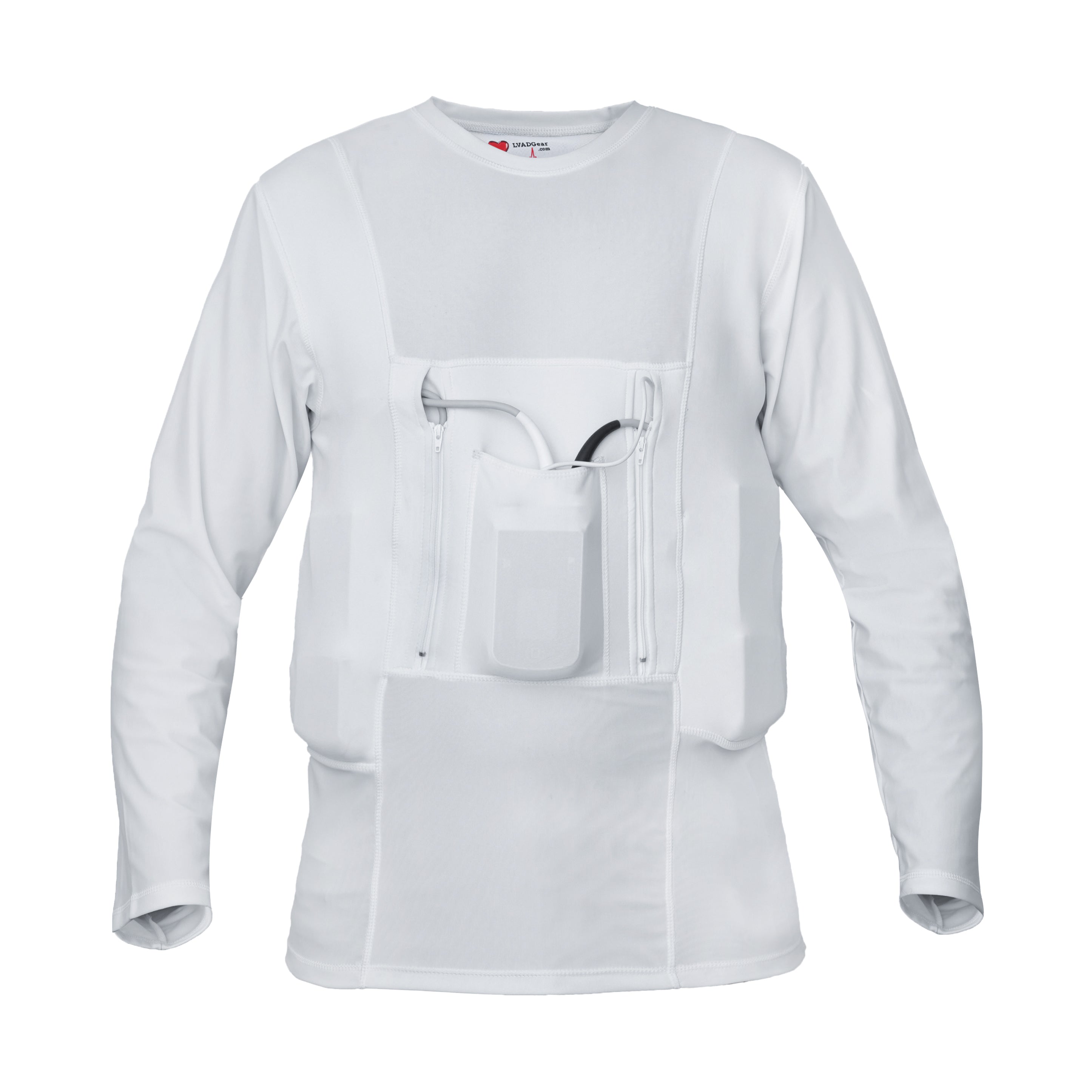 LVAD HeartMate Men’s Full Sleeves Shirt – White