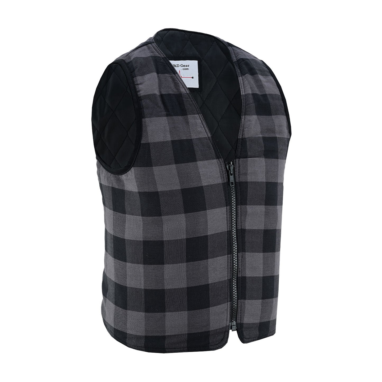 LVAD HeartMate Unisex Flannel Vest – Gray & Black