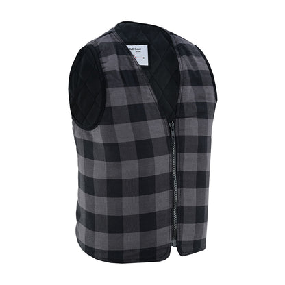 LVAD HeartMate Unisex Flannel Vest – Gray & Black