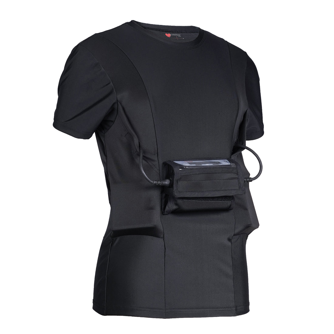 LVAD HeartWare Women’s Black Shirt – Secure Dual-Lock – LVAD Gear