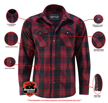 Flannel Shirt - Red and Black