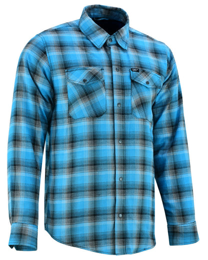 Flannel Shirt - Blue and Black Shaded