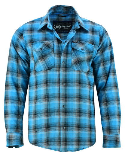 Flannel Shirt - Blue and Black Shaded