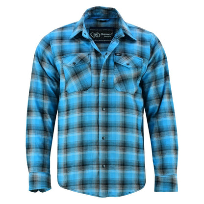 Flannel Shirt - Blue and Black Shaded