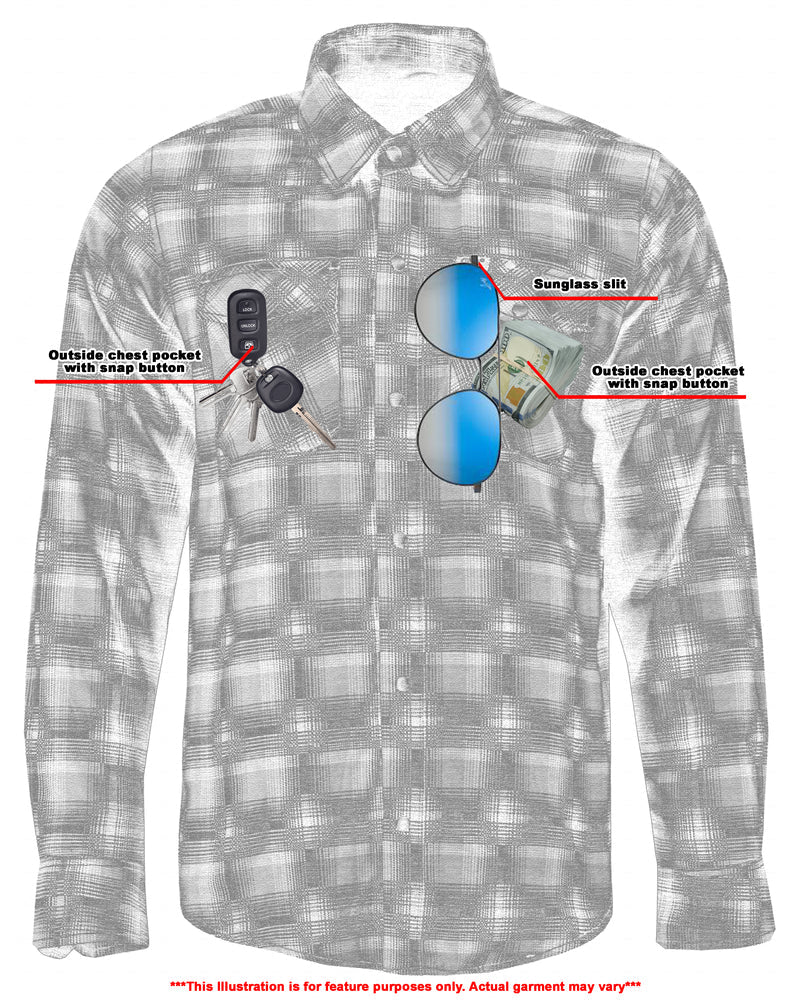 Flannel Shirt - Blue and Black Shaded