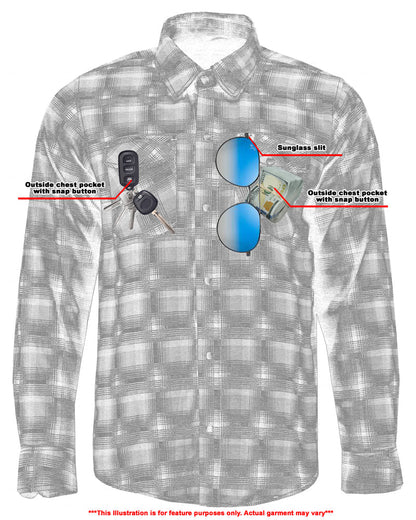 Flannel Shirt - Blue and Black Shaded