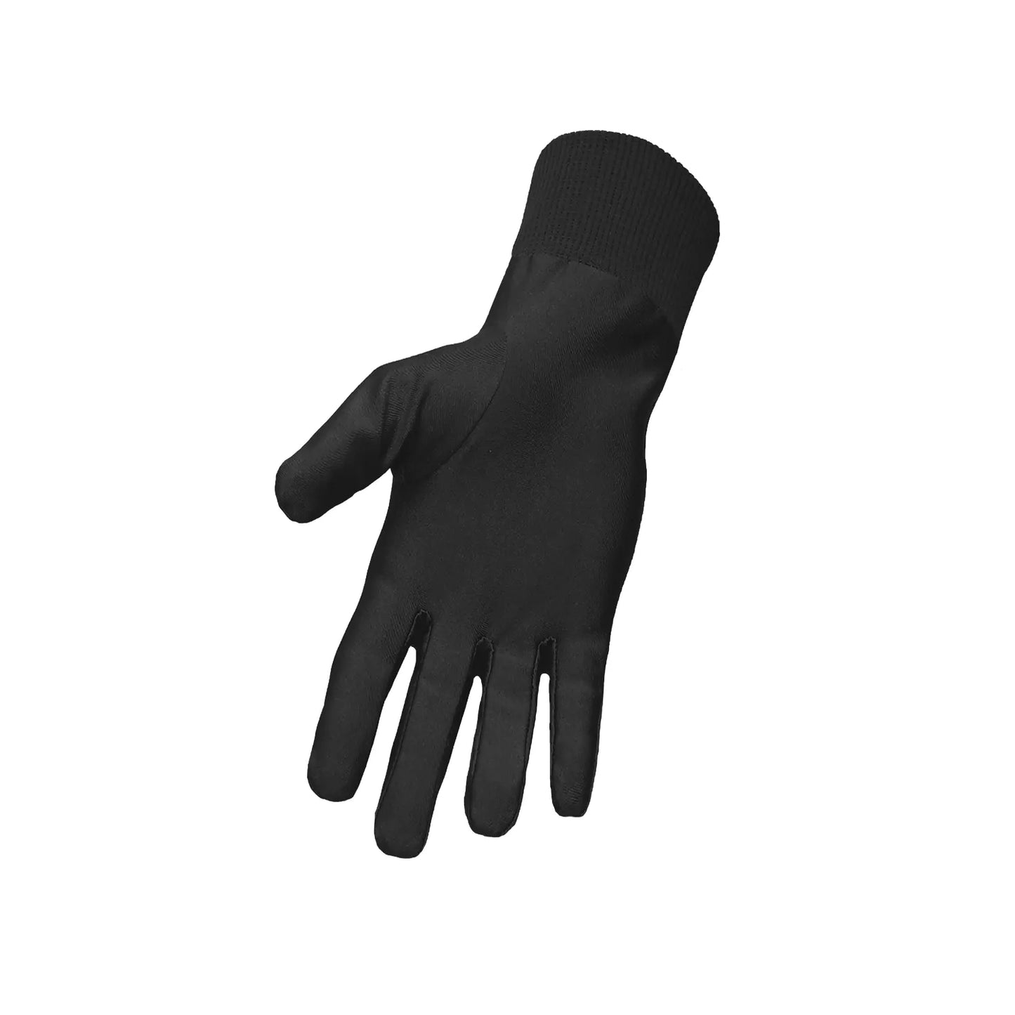 Silk black gloves