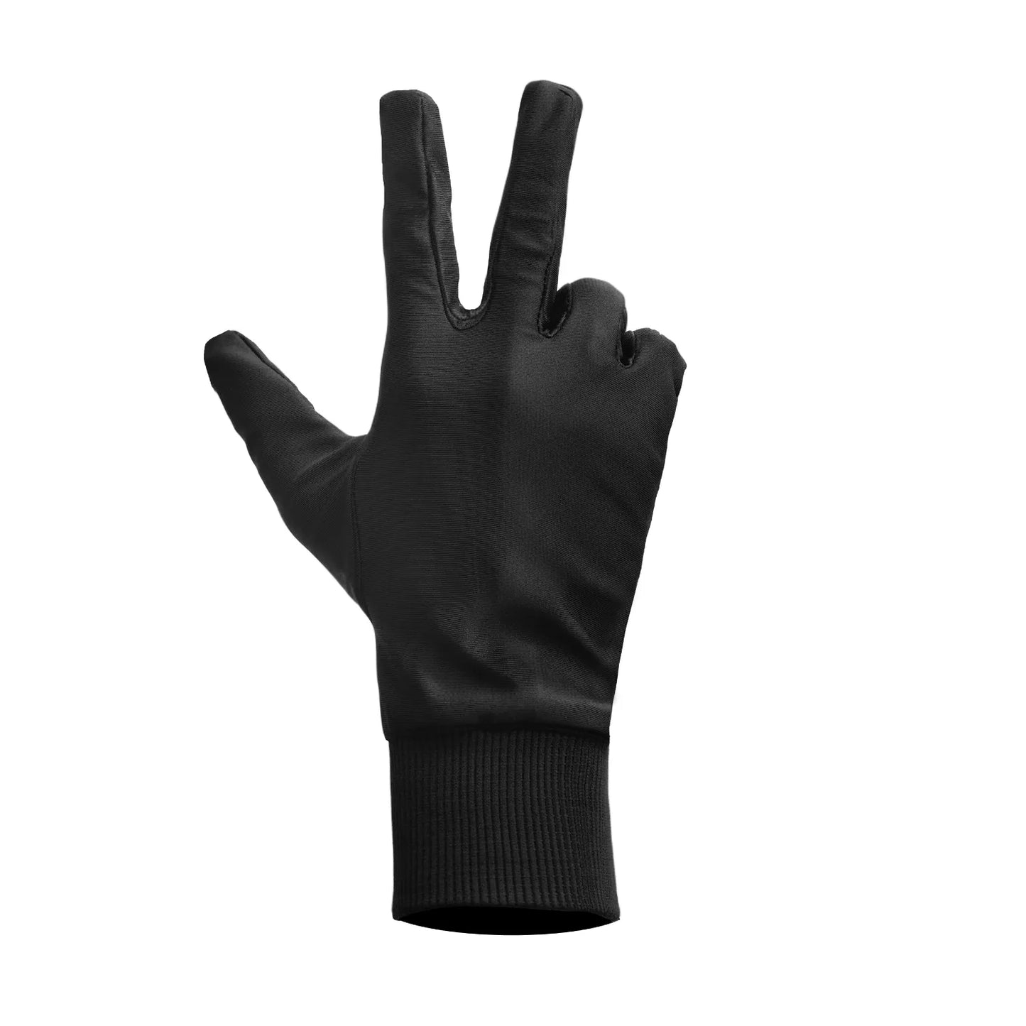 Silk black gloves