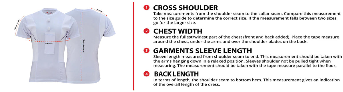 Men Womens Shirts Size Chart Guide