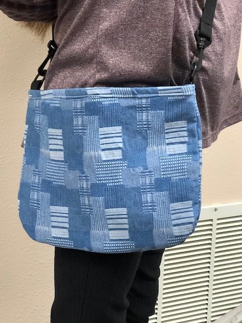 LVAD Shoulder Bag - Available in 5 Colors - Blue Pattern