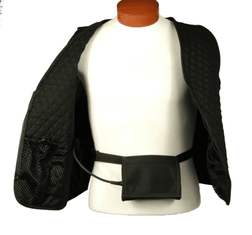 Ladies Black Quilted Vest for LVAD’s
